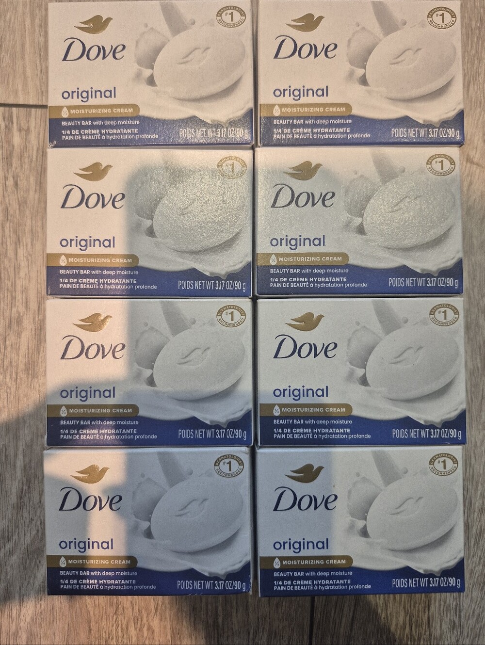 Dove Original Beauty Bar Soap With Deep Moisture- Moisturizing Cream (Pack of 8)